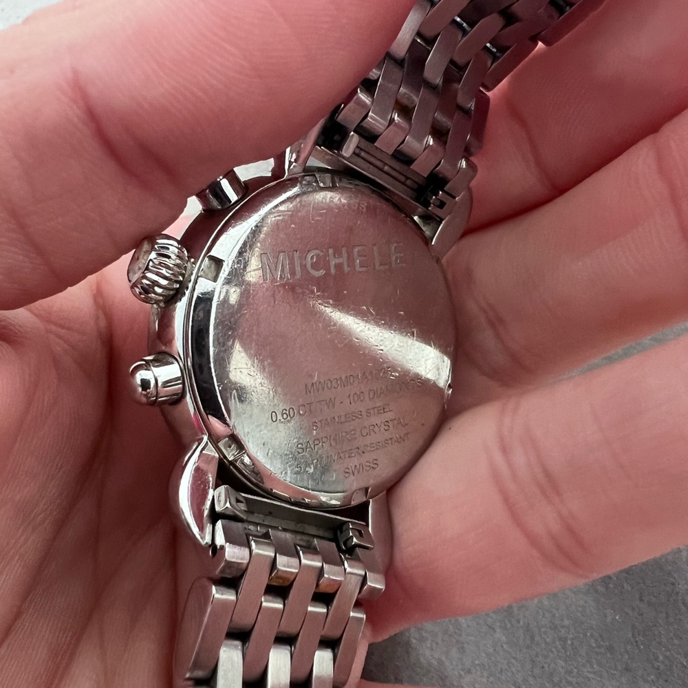 Women’s Diamond Michele Watch with two tone band - Picture 5 of 16